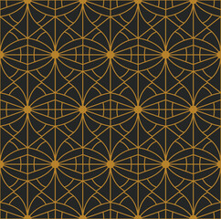 Classic Art Deco Seamless Pattern. Geometric Stylish Texture. Abstract Retro Vector Texture.