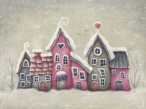 Cute winter houses