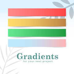 color gradation with 2 colors and 4 collections combination