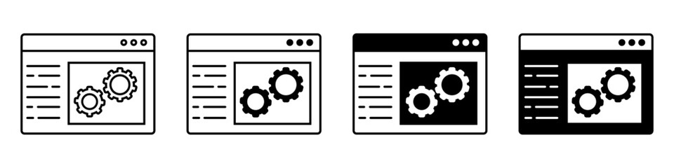 Engineering icon vector set. construction illustration sign collection. designing symbol or logo.