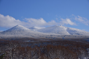 冠雪した山