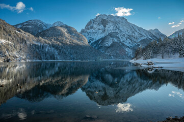 Snow magic on the Predil lake and in the forest of Tarvisio