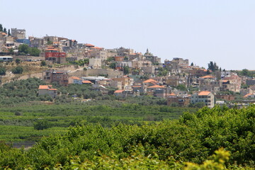 Obraz premium Landscape in a small town in northern Israel.