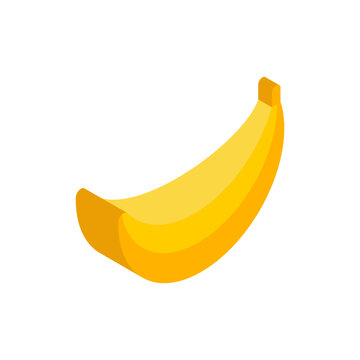 Banana isometric style isolated. Fruit Vector illustration