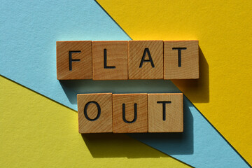 Flat Out, phrase as banner headline