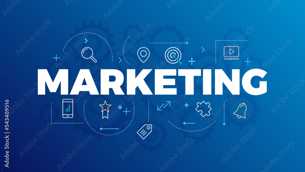 Sticker marketing concept vector website header banner
