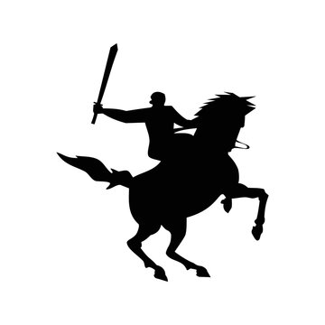 horse and rider logo design