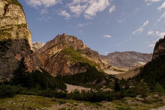  mountains in the national park fanes sennes in italy