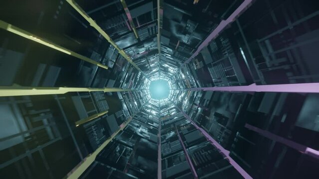 Looped animation of a futuristic tunnel