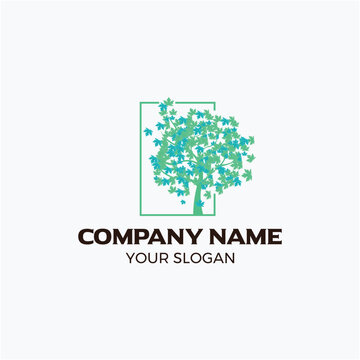 abstract tree logo design
