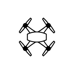 Drone vector icon set. Drone with camera for photographing and recording video.