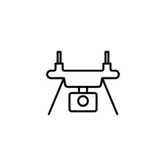Drone vector icon set. Drone with camera for photographing and recording video.