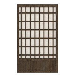 3d rendering illustration of a shoji Japanese paper door