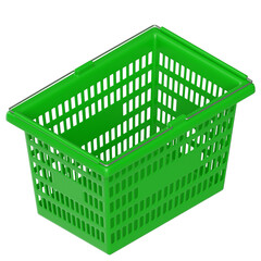3d rendering illustration of a shopping basket