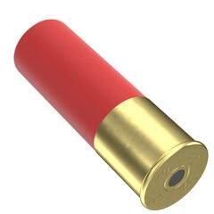 3d rendering illustration of a shotgun shell cartridge