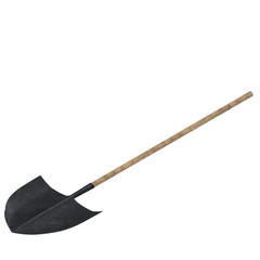 3d rendering illustration of a shovel