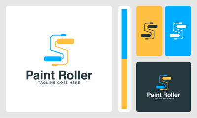 logo template initials S roller paint