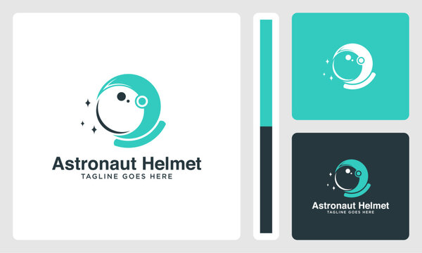 astronaut helmet template logo