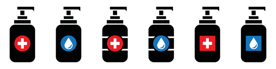 Liquid soap icon. Hand sanitizer icon, vector illustration