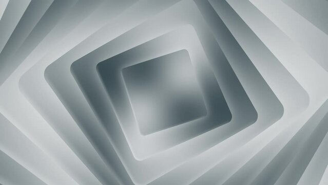 abstract square metallic, black and white, silver futuristic modern square neon glow (Looping Background)