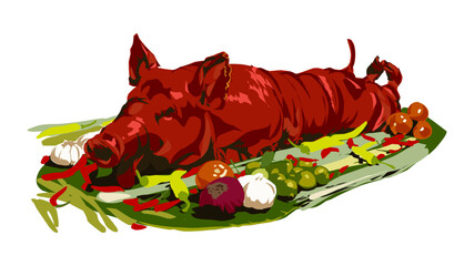 Cebu's delicious Roasted Pig lechon with spices