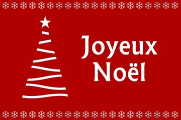 Fototapeta na wymiar Tarjeta de felicitación navideña en francés