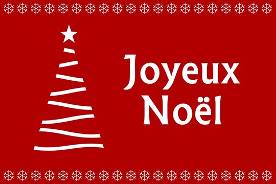 Tarjeta de felicitación navideña en francés