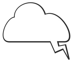 Message cloud template. Shouting bubble in comic style