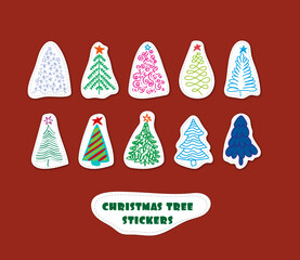christmas tree stickers