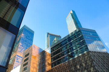 High-rise buildings against the sky. Skyscraper