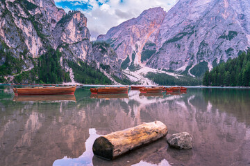 Lake in the Dolomite Mountains