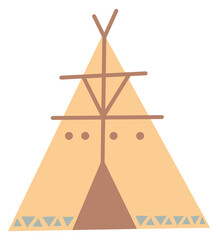 Cute tepee. Native american tent in boho style © LadadikArt