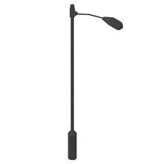 3d rendering illustration of a single street light