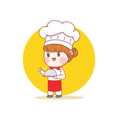 Cute chef hand drawn illustration