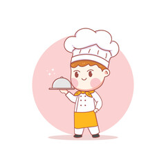 Cute chef hand drawn illustration