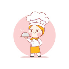 Cute chef hand drawn illustration