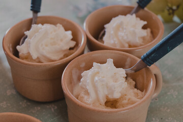 dessert ice cream cups