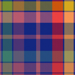 Rainbow Plaid Tartan Checkered Seamless Pattern