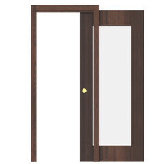 3d rendering illustration of a sliding door
