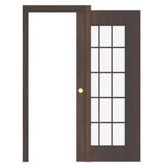 3d rendering illustration of a sliding door