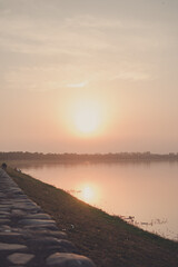 Sunset on Sukhna Lake Chandigarh - Beautiful view pf sunset near lake