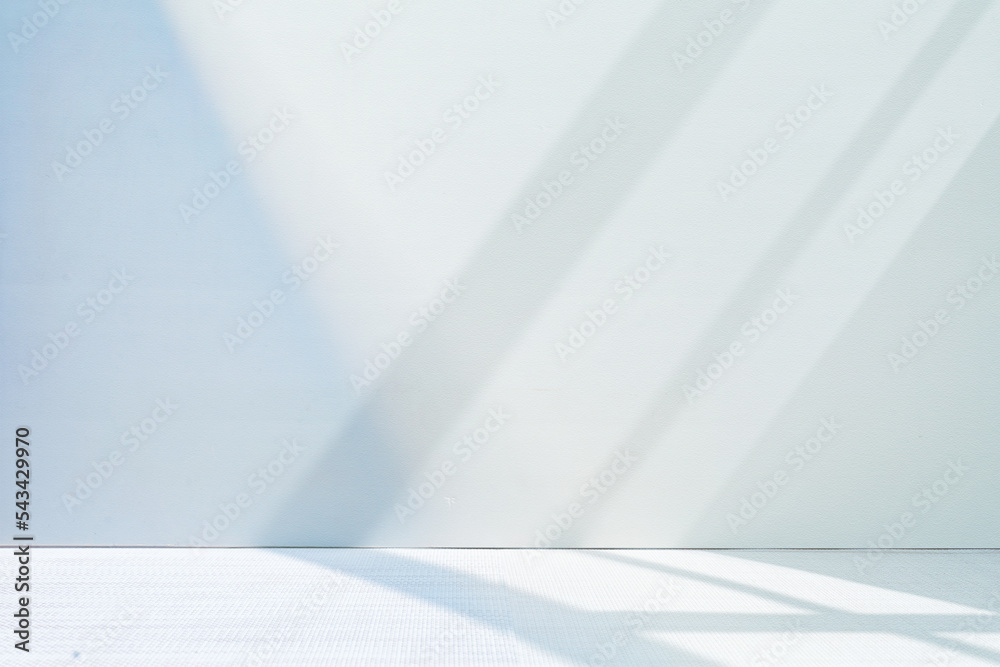 Sticker light minimalist geometric background image in gray and light blue tones with light and shadow from 