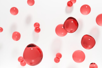 close up of chemical acid peeling serum droplets