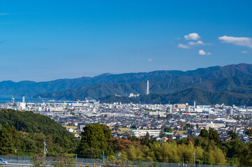 福井県敦賀市の街並み　若狭湾エネルギー研究センターからの眺望