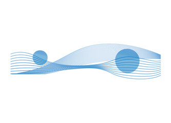 Blue dynamic abstract lines clipart