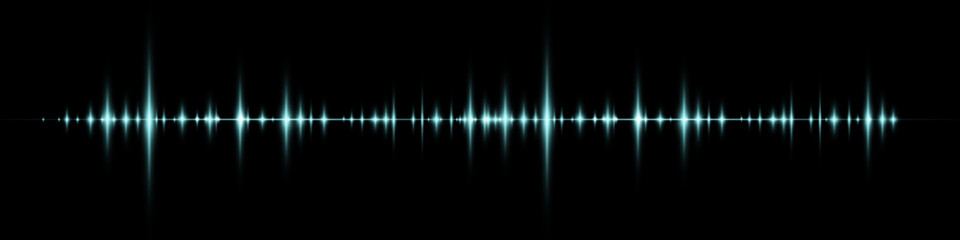 Vector sound waves. Abstract music pulse background. Waveform of the frequency and spectrum of the audio track.