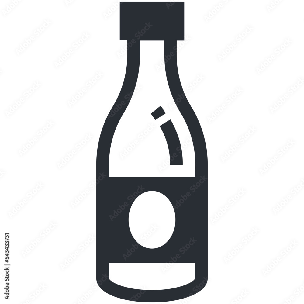 Poster Milk Bottle Vector Icon