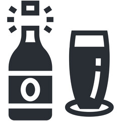 Popping Cork Vector Icon