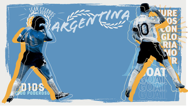 Plantilla de diseño de seleccion argentina de futbol. Mundial de Futbol 2022 - diseño de plantilla.