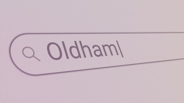 Search Bar Oldham 
Close Up Single Line Typing Text Box Layout Web Database Browser Engine Concept